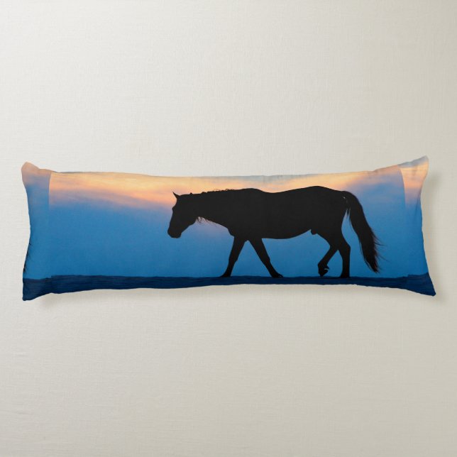 Coussins Longs Noël des fêtes des chevaux de Troie (Dos)
