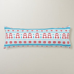 Coussins Longs Noël et l'hiver ont tricoté le motif