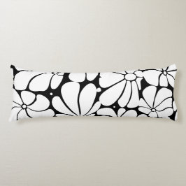 Coussins Longs Noir Et Blanc Retro les années 70 Design Graphique