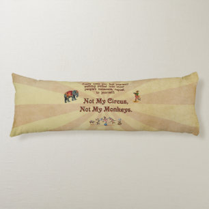 Coussins Longs Non mon cirque, non mes singes