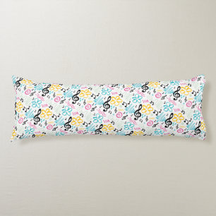 Coussins Longs Notes de musique Clefs Musique Musique Cadeau 90s