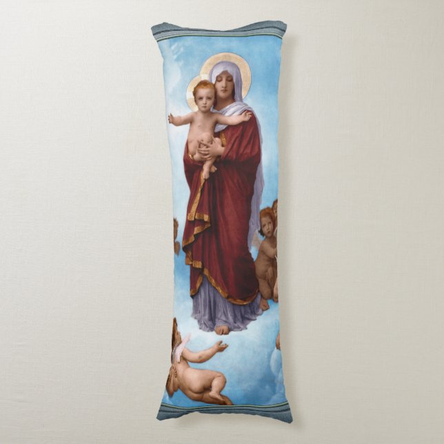 Coussins Longs Notre-Dame des Anges par William Bouguereau (devant Vertical)