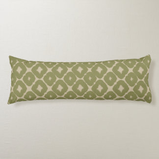 Coussins Longs Olive and cream Boho Geometric Throw Pillow