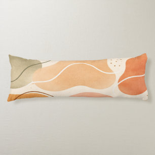 Coussins Longs Oreiller corporel abstrait organique Boho - Terres
