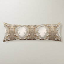 Oreiller Corporel Fleurs Blanches Modernes Perles