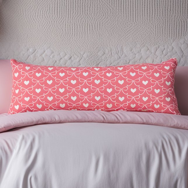 Coussins Longs Oreiller corporel rose personnalisé (Créateur téléchargé)