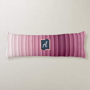 Coussins Longs Oreiller corporel vertical dégradé rose monogramme