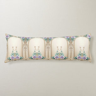 Coussins Longs Oreiller Corps Cadre Floral Décoratif