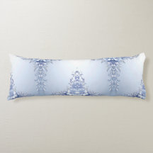 Oreiller Corps Fleurs Ornementales Bleues avec Per
