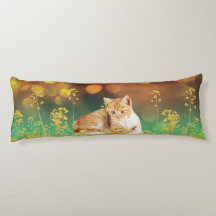 Oreiller corps Kitty jaune