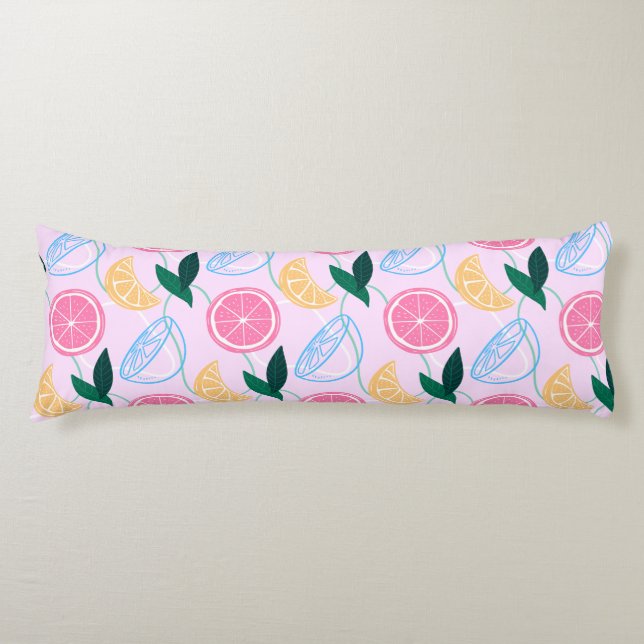 Coussins Longs Oreiller corps Motif Citrus (Devant)