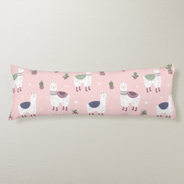 Coussins Longs Oreiller corps motif lama (Devant)
