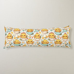 Coussins Longs Oreiller Corps Poussin de Pâques Kawaii