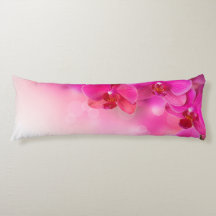Oreiller corps rose florissant orchidée