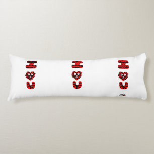 Coussins Longs Oreiller du corps U Fuzzy