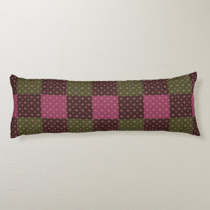 Coussins Longs Oreiller géométrique ethnique – Rouge Bourgogne