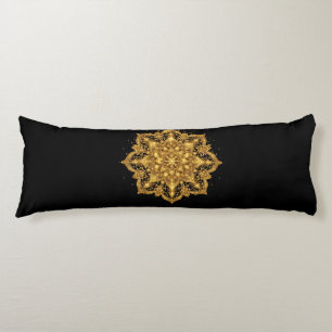 Coussins Longs Oreiller Mandala Doré Luxe Décoratif