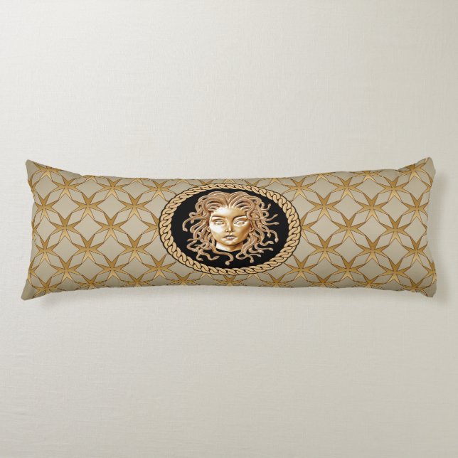 Coussins Longs Oreiller Medusa Gold de luxe (Devant)