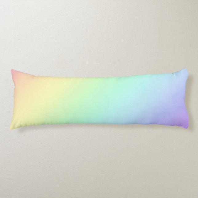 Coussins Longs Oreiller Pastel Arc-en-Ciel Dégradé (Devant)