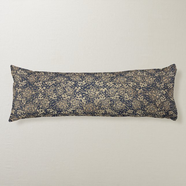 Coussins Longs Oreiller Peaceful Blue & Cream Batik Corps (Devant)