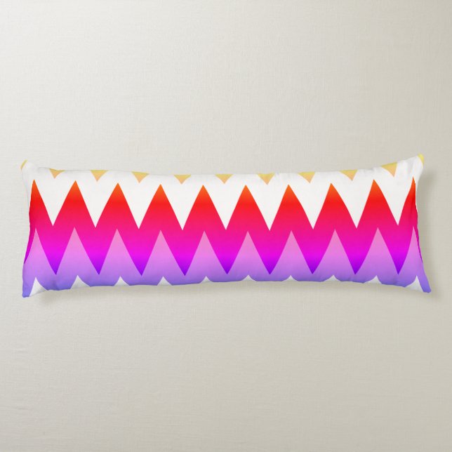 Coussins Longs Oreiller pour corps d'impression Chevron multicolo (Dos)