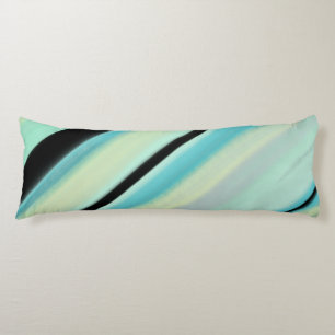 Coussins Longs Oreiller Turquoise Jaune Noir à rayures nom person