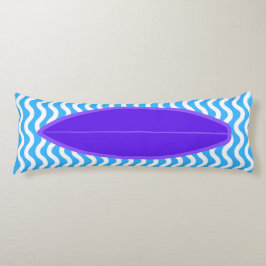Coussins Longs Oreillers de surf Violet Bleu Vagues