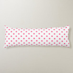 Coussins Longs Oreillers Motif en coton À petits pois rose