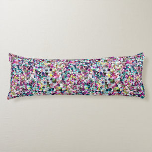 Coussins Longs Paillettes Girly Bling de Faux d'arc-en-ciel