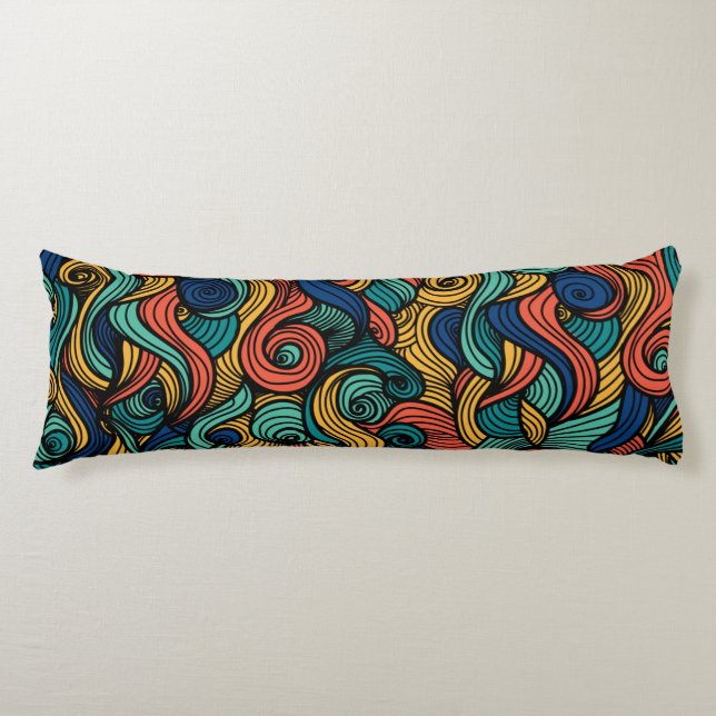 Coussins Longs Paisley haché (Devant)