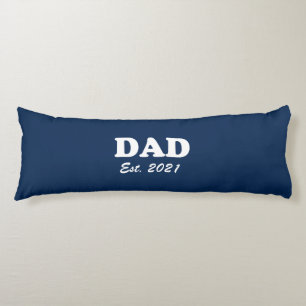 Coussins Longs Papa Custom Date fixe marine bleu blanc moderne