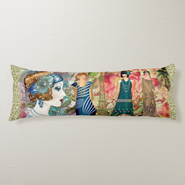 Coussins Longs Papiers Art déco (Devant)