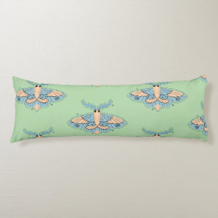 Coussins Longs Papillon Céleste Fantaisiste — Bleu Douce et Pêche
