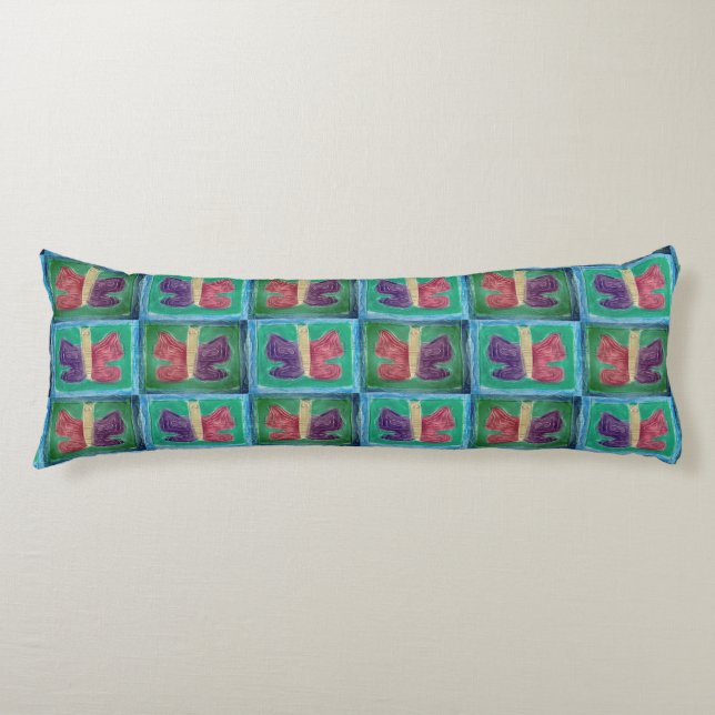 Coussins Longs Papillon coloré | Filtres | Half Drop | (Devant)