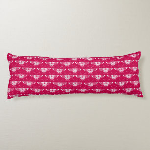 Coussins Longs Papillon Deco stylisé - rose fuchsia