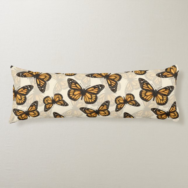 Coussins Longs Papillon monarque (Devant)