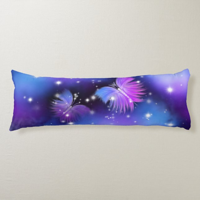 Coussins Longs Papillons de l'Imaginaire spatial Cosmique (Devant)