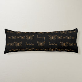 Coussins Longs Papillons de luxe Bohême Black Gold