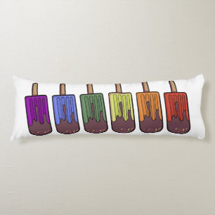 Coussins Longs Parade de sucettes glacées arc-en-ciel