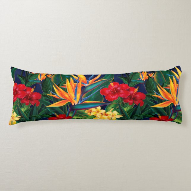 Coussins Longs Paradis tropical Floral hawaïen (Devant)