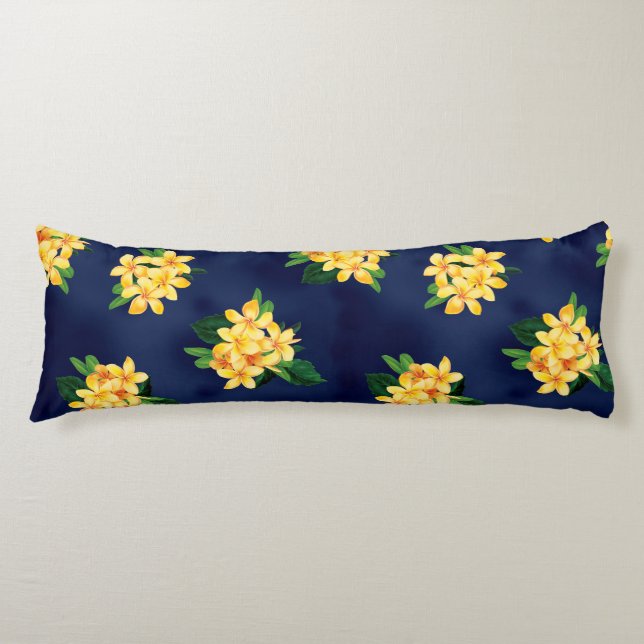 Coussins Longs Paradis tropical Plumeria Hawaiian (Devant)