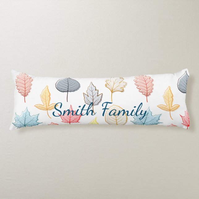 Coussins Longs Pastel Feuilles (Devant)