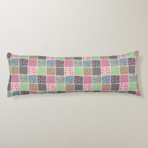 Coussins Longs Pastel Floral Quilt Carré