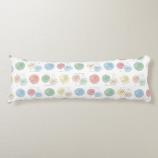 Coussins Longs Pastel Geometric Floral Line Art Body Pillow