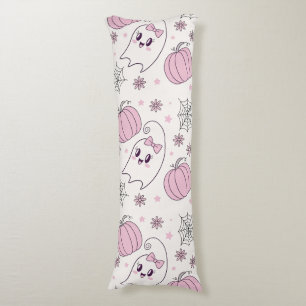 Coussins Longs Pastel Pink Halloween Motif sans couture (4)