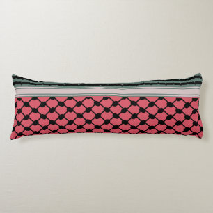 Coussins Longs Pastèque palestinienne Hatta Keffiyeh Kufiya Folk