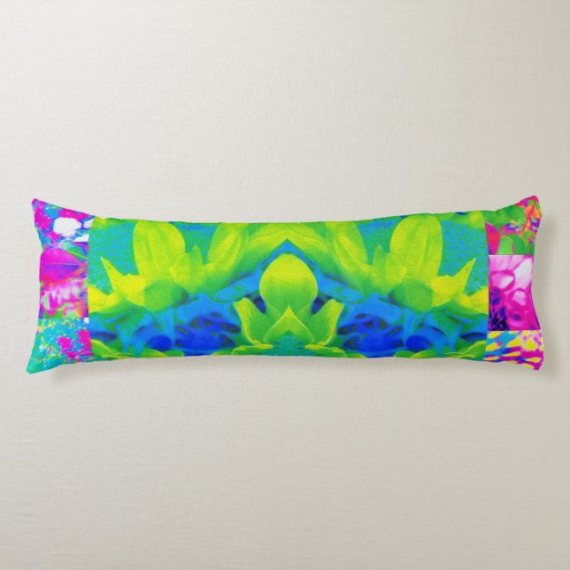 Coussins Longs Patchwork Abstrait Sunflower Garden Collage (Devant)