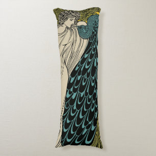 Coussins Longs Peacock Fine Art Bird Nouveau