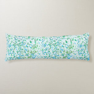 Coussins Longs Peinture Funky Splatter bleu et vert