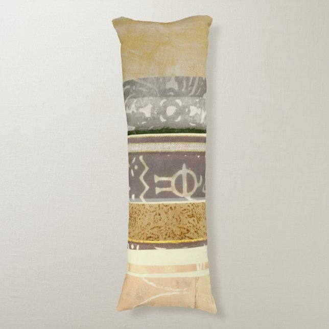 Coussins Longs Peinture Motif Tribale contemporaine (Devant (Vertical))